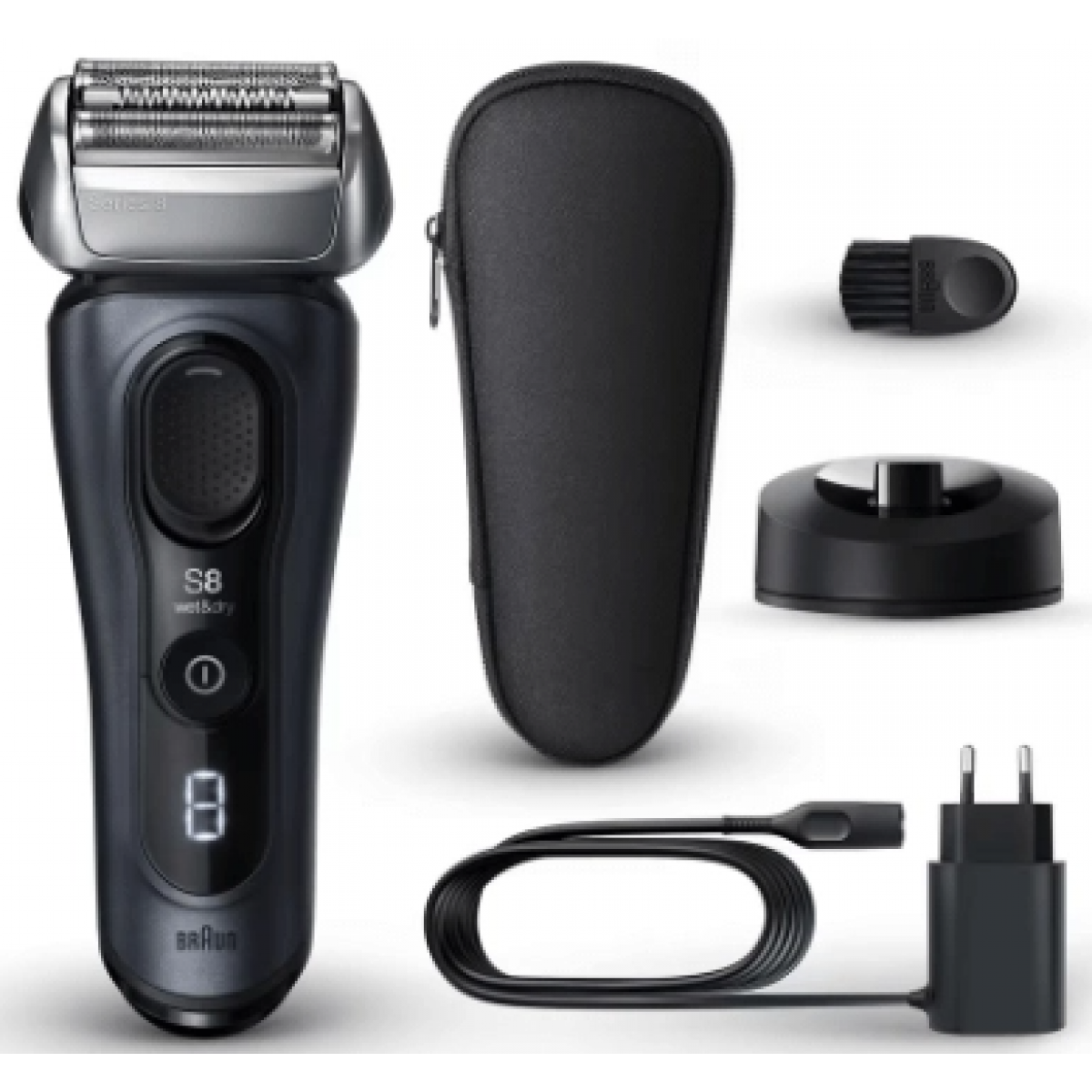 Braun 百靈 8513s 8系列 乾濕兩用電鬚刨：德國精製、40°旋轉刀頭、60分鐘續航